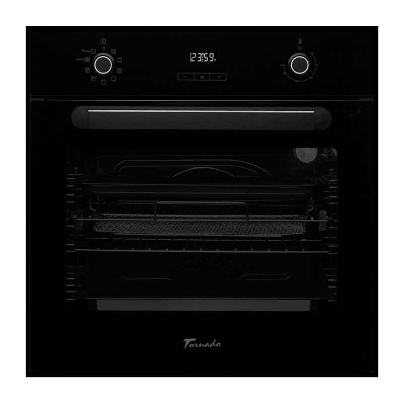 Cuptor electric incorporabil Tornado Simphony, 73 l, soft close, 9 functii, Clasa A, Negru